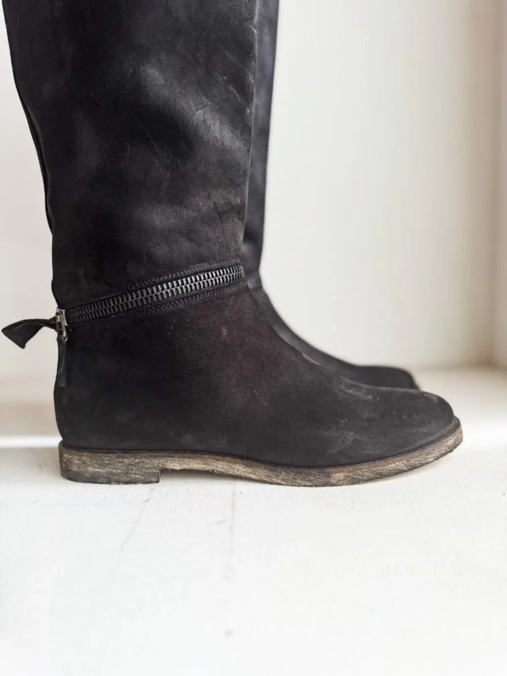 Maison Margiela MM6 Black Suede Convertible 2 in 1 Boots 39